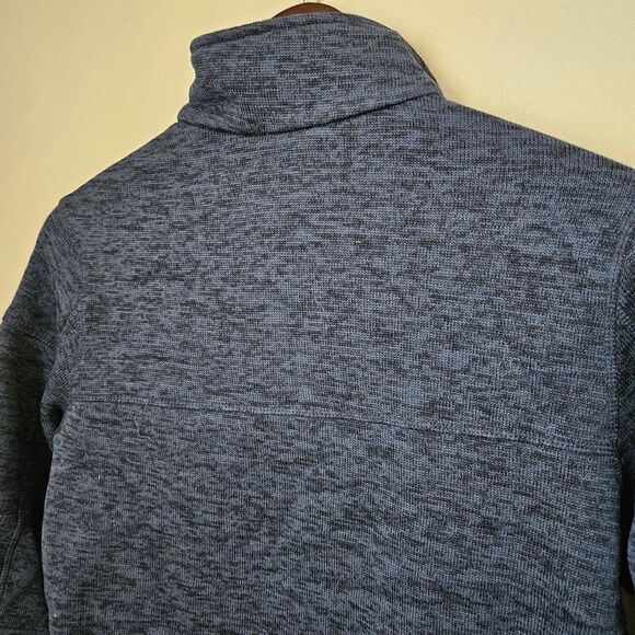 Land's End Jacket Quarter Zip Pullover Sweatshirt Navy Blue Embroidered Casual - Picture 5 of 10